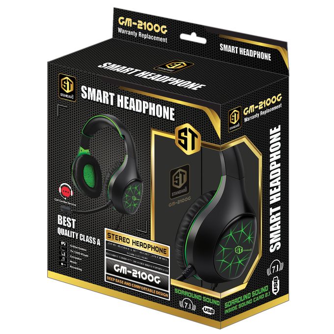 Headphone Standard Smart GM-2100 Light Green