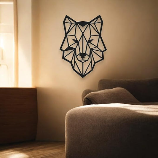 Wooden Wolf Head Wall Art:Laser Cut Unleash the Wild Spirit of Your Home Décor (30x40cm)