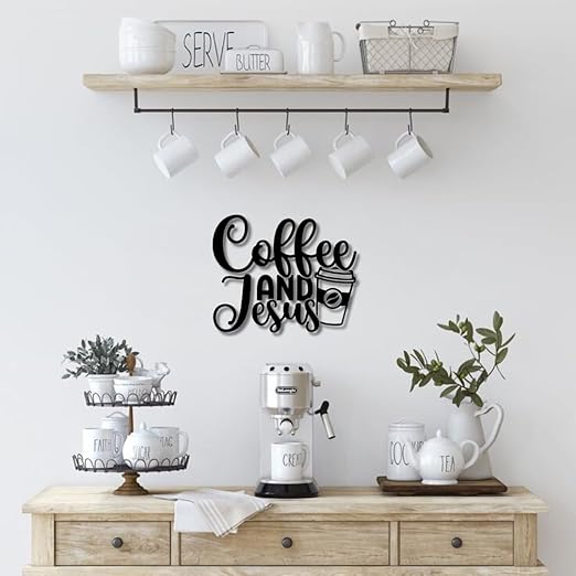 Wooden Coffee Sign, MDF, Laser Cut, Coffee Wall Art, Coffee Decor (30x25cm)