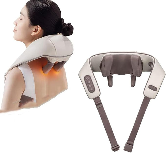 Massagers for Neck and Shoulder with Heat,Neck Massager Cordless, Massage Shiatsu Neck and Back Massager with Heat Electric Shoulder Massagers, Manual Massage