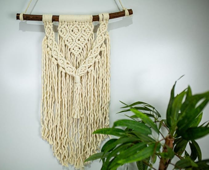 Gift for mother's day Macrame Woven Wall Hanging, Boho Chic Bohemian Room Geometric Art Decor, Beautiful Apartment Dorm Room Decoration Handmade gift for her