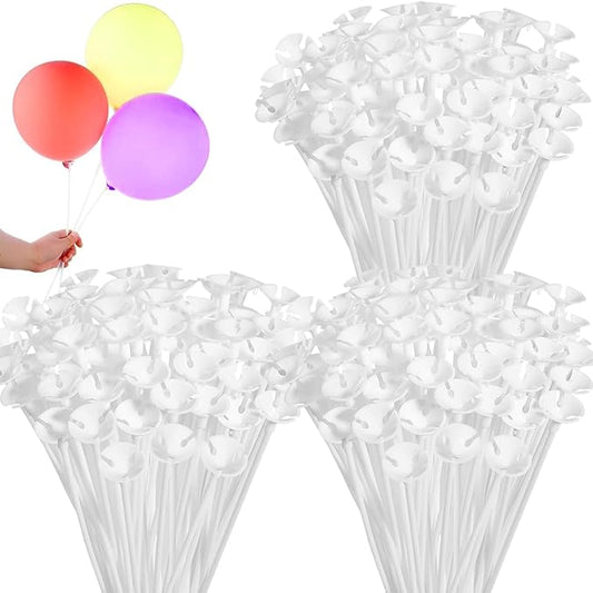 Balloon Sticks with Cups, 30.5 cm, 300-Pack, Balloon Holder Sticks for Party Decoration