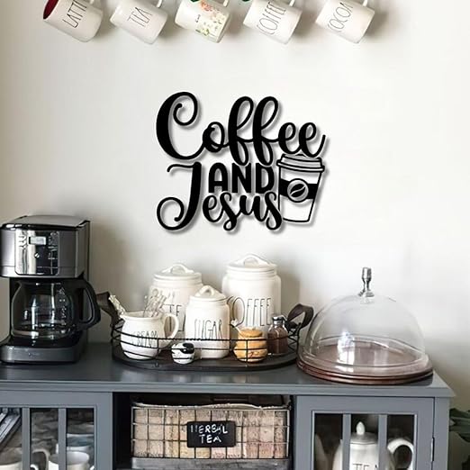 Wooden Coffee Sign, MDF, Laser Cut, Coffee Wall Art, Coffee Decor (40x35cm)