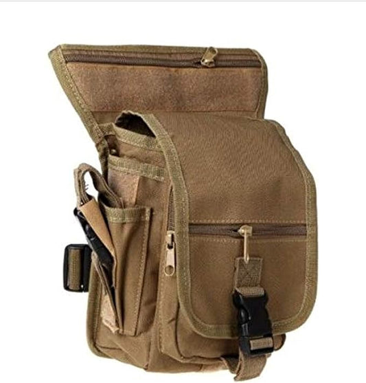 Multi-purpose Drop Leg Thigh Waist Belt Outdoor Tactical Bag (H10106 Earth)