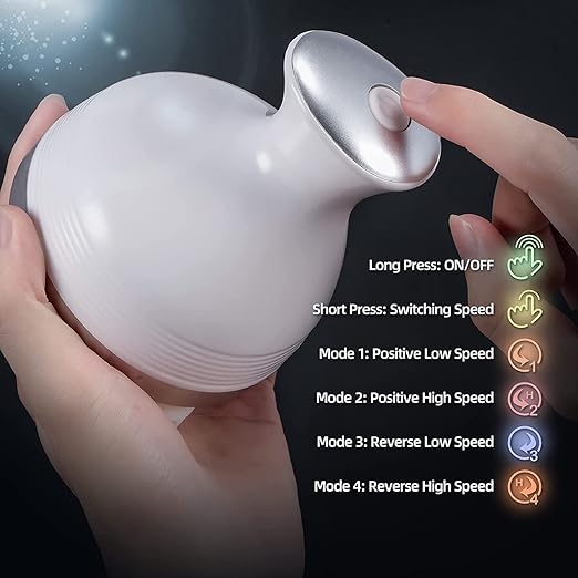 Electric Scalp Massage Usb Scalp Massager With 76 Massage Spots 4 Modes Head Meridians Massager Stress Relief Portable Scalp Massager Shampoo Massagers Scalp Brush