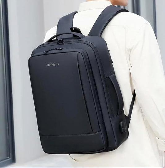 Meinaili 1905 USB Charging Backpack 15.6 inch Laptop Business Waterproof Multifunctional Travel Bag By ATA Stores, Unisex