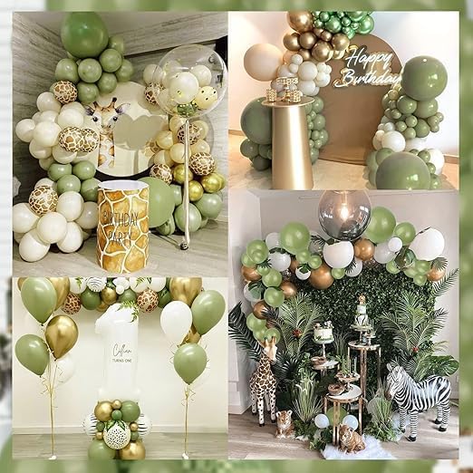 12 Inch Olive Green Balloons - Pack of 70 Perfect for Wedding Decorations, Jungle Theme Kids Party, Birthday, and Other Festive Events These Balloons Add a Touch