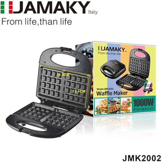 Jamaky Waffle Maker With Non-Stick Coating Plate & Automatic Temperature Control 1000W -JMK2002