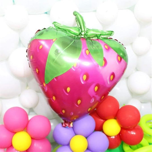 2pcs Strawberry Foil Balloons Fruit Balloons Aluminum Mylar Balloons Party Balloons for Wedding Birthday Party Decoration