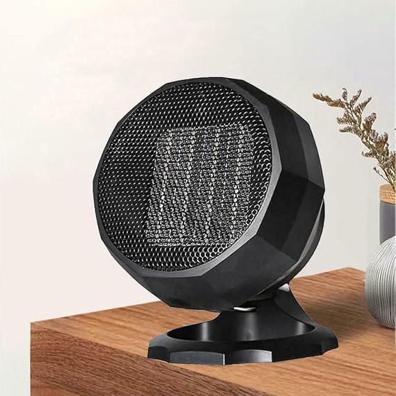 Electric Fan Heater - 1800W - Black - Fast and Safe Heating