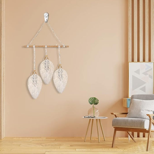 Brmeday Macrame Wall Hanging - Boho Chic Tapestry for Living Room, Bedroom, Outdoor, Wedding, Christmas Day Decor