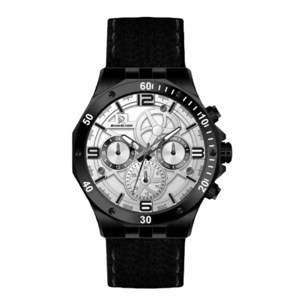 Casio Men's Watch Analog Round Dial Black Leather Strap Silver Frame MTP-1303L-7BVDF