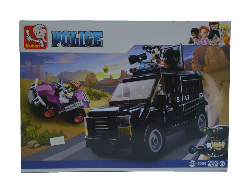 Game Set Building Police Car