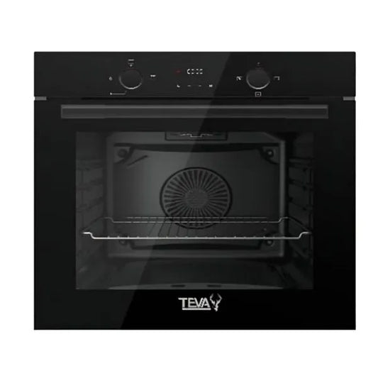 TEVA built-in Oven Gas,Gas 60 cm, glass black digital oven, 82 litres, Turkey
