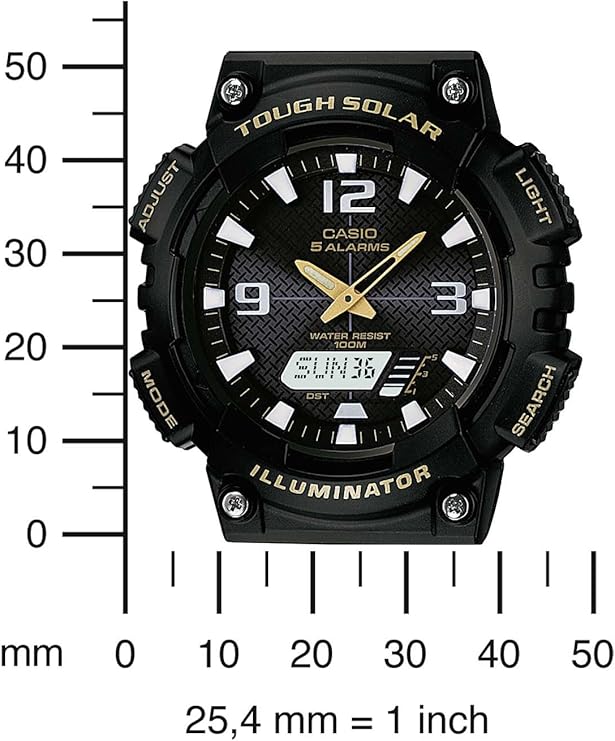 Casio Mens Quartz Watch Analog-Digital Display and Resin Strap AQ-S810W-1BVDF