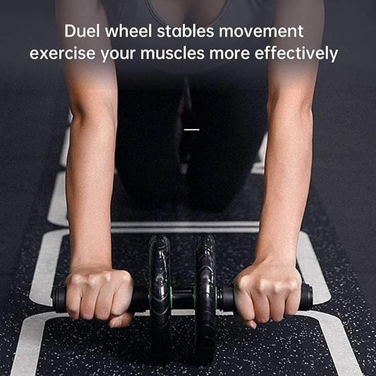 ab roller wheel workout exercise equipment, Ab Wheel For Abdominal Workout With Mat, Perfect Home Gym Equipment for Men Women Abdominal Exercise