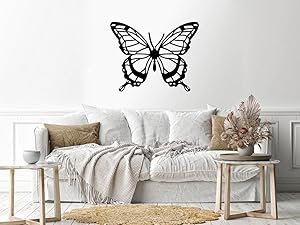 Home Gallery butterfly Wood Wall art 75x60 Black H01647