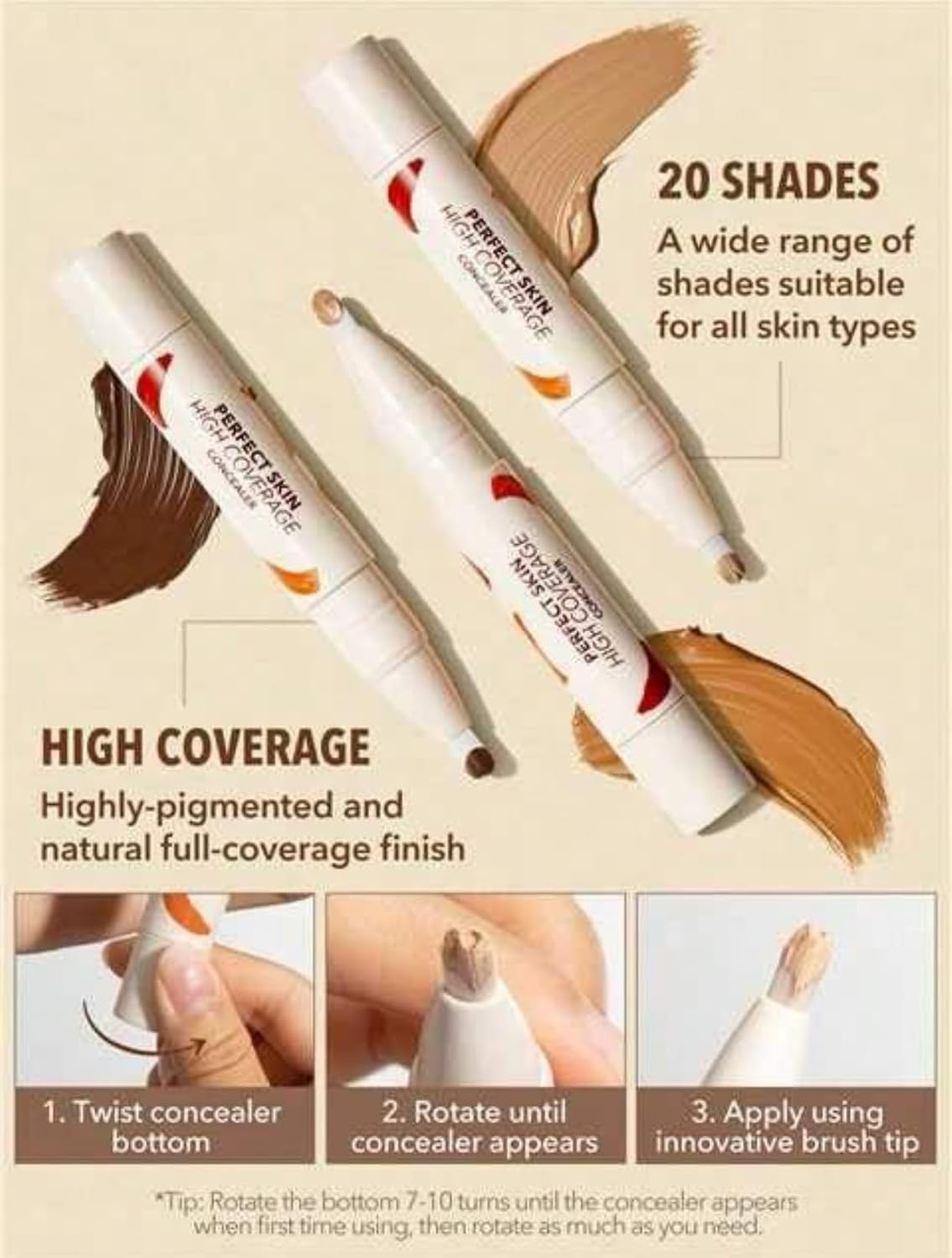 Sheglam High Cover Concealer Acorn 4.5g