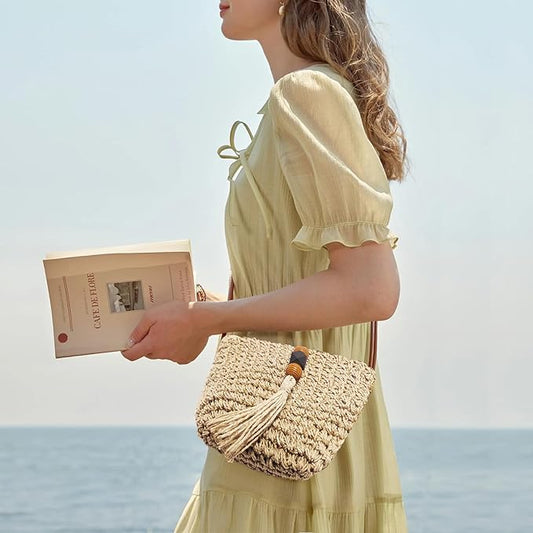 NEWROGENG Handwoven Straw Bag for Women Vacation