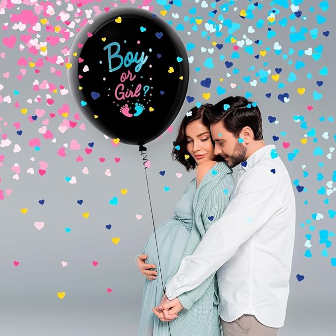 Gender Reveal Balloon Set – Create an Unforgettable Surprise! Perfect for Gender Reveal Parties with a Stunning Confetti Explosion Effect!