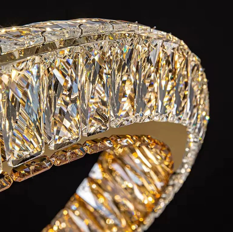 ‎Round Chandelier Stainless Steel*Crystal 349:Code‎