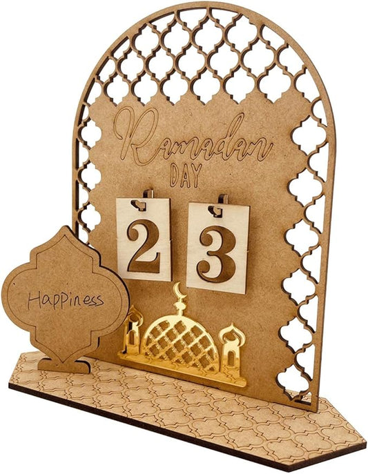 2023 Ramadan Countdown Calendar - DIY Wooden Countdown Calendars | Eid Mu Barak Wooden Ramadan Decoration Decor | Home Party Decoration Craft Ornament