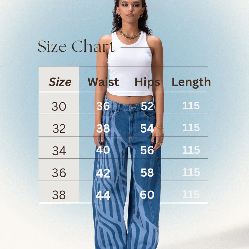 WAVES WIDE JEANZ  BLUE