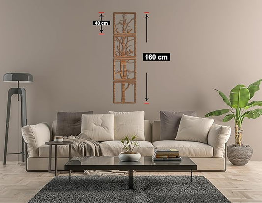 Home Gallery Tree Body Wood Wall Art - Set Of 4 Each 40x40 Brown