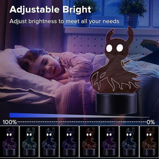 Hollow Knight Game Lamp 3D Night Light 16 Colors Remote Control Touch Led Decorative Lamp For Kids Room Anime Gadget Lampada Birthday Gift 3 In 1