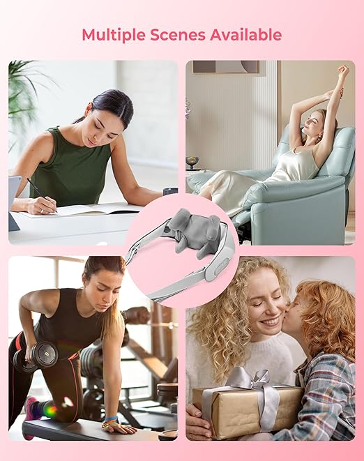 Atopskins Cordless Shiatsu Neck and Back Massager with Heat - Deep Tissue Pain Relief, 6D Kneading Heated Neck Massage for Cervical Pain