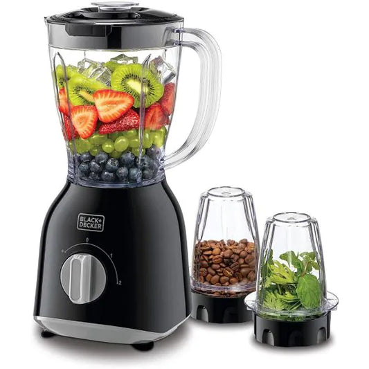 Black Decker400W 1.0L Blender with 2 x Grinder Mills, BX365E-B5, 2 Years Warranty