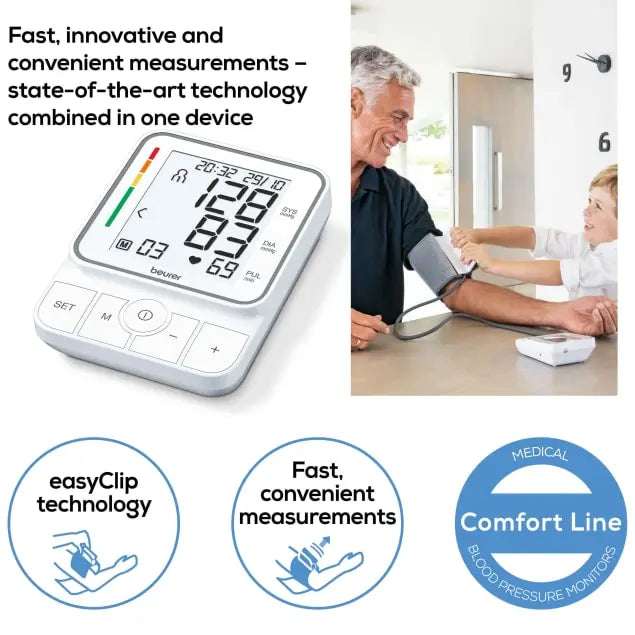 Beurer BM 51 easy Clip upper arm blood pressure monitor