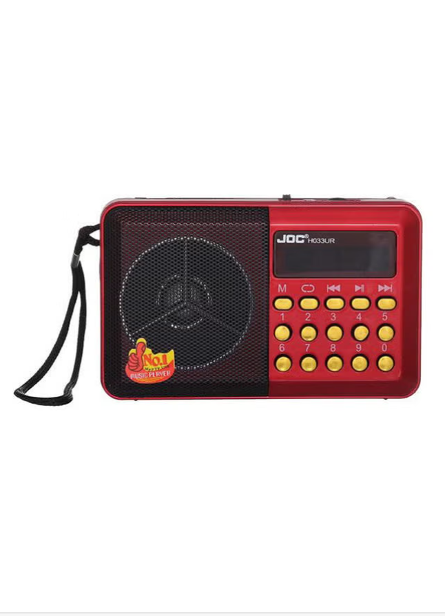 Joc Portable Digital Radio with Mp3 Player H033U Red