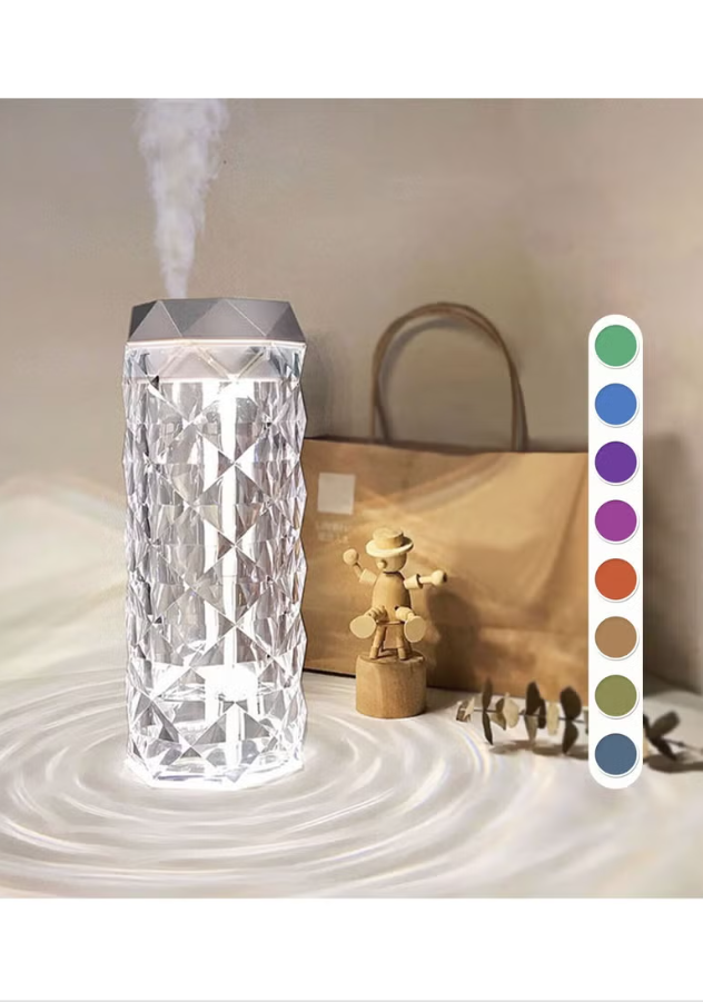 ‎400ml Humidifier, Ultrasonic Fragrance Dispenser with 7 LED Lights, Night Light and USB Connection (400ml)‎
