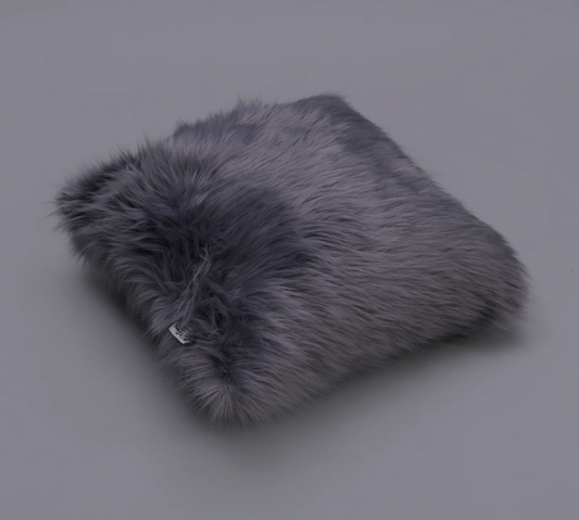 Fur Cushion, Gray