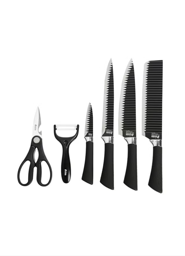 Generic 6-Piece Professional Chef Knife Set Black