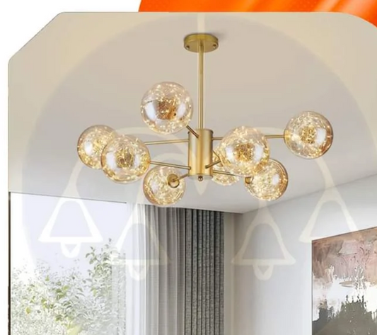 Led barrel chandelier*shiny gold/code:580