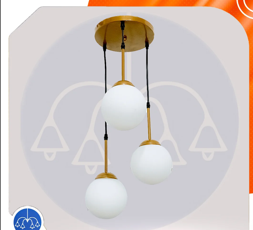 ‎Chandelier 23 cm - Shiny Gold (Code:268)‎