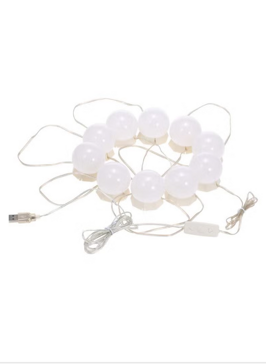 Generic 10-Piece Vanity Mirror LED Light Kit White 5meter