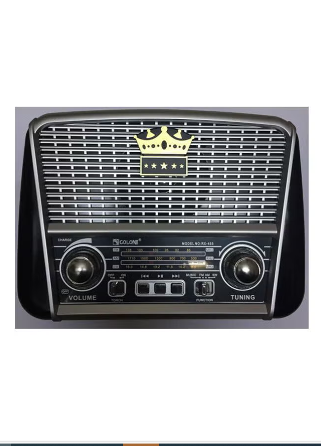 Golon Calssic Radio Fm Am Sw With Usb Direct And Led Lamb RX-455 Grey