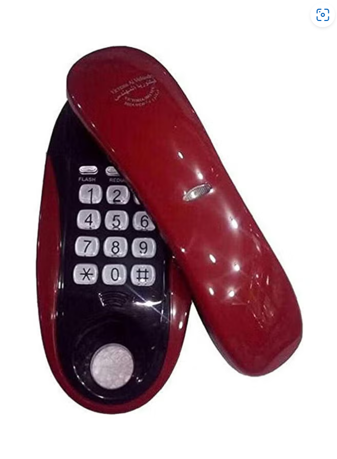 Victoria Al Mohandes Corded-Cordless Combination Telephone Red