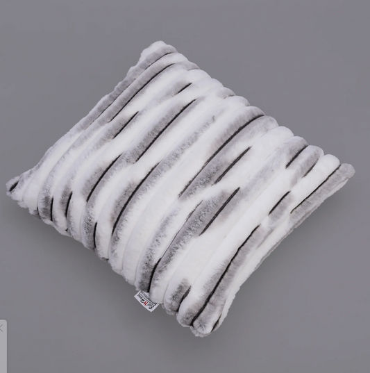 Fur Cushion, Frosted Silver