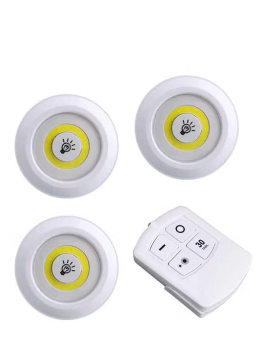 Generic 3-Piece Remote Control COB Switch With LED Light Set