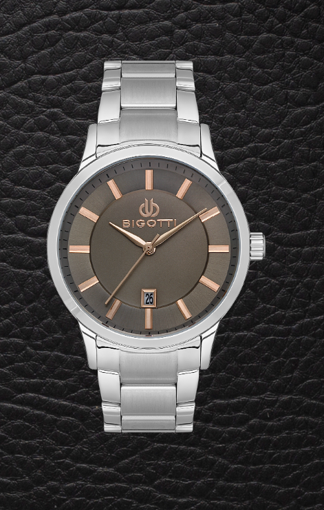 BIGOTTI MILANO MENS STAINLESS STEEL STRAP WATCH WITH GIFT SET – BG.1.10485-1