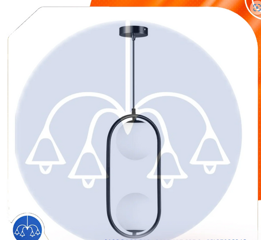 ‎Double Oval Hanging – Black (Code:370)‎