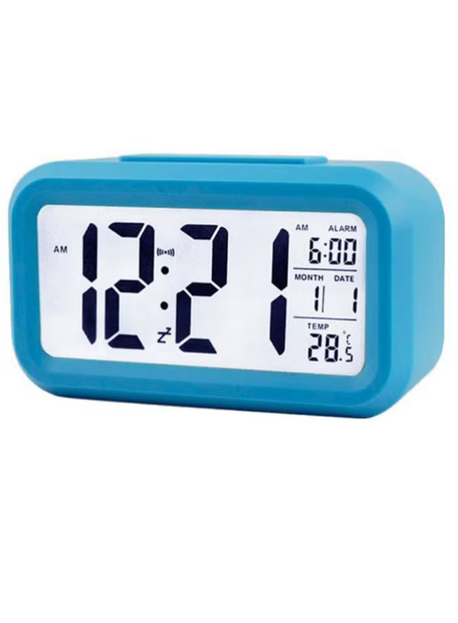 Generic Digital Alarm Clock Blue 14.50X5.50X8.80cm