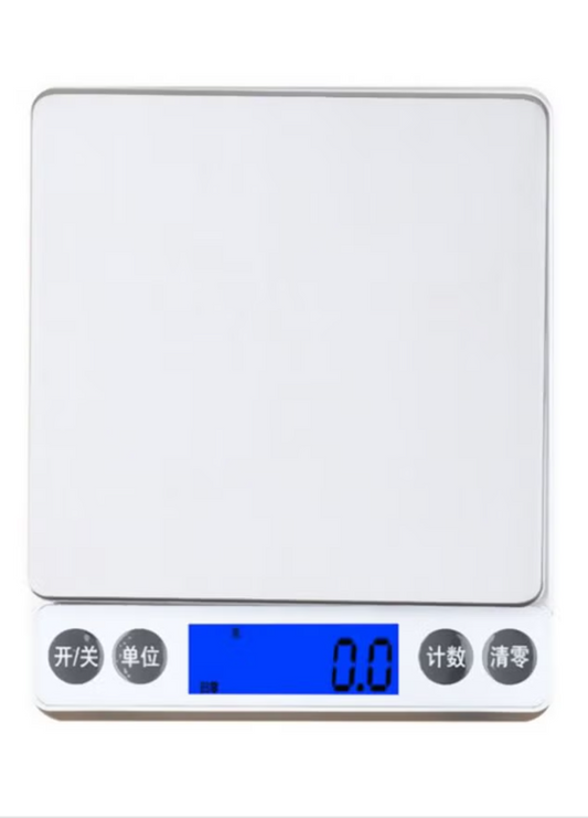 Generic Multifunctional Baking Food Scale White/Silver/Blue 13x10.5centimeter