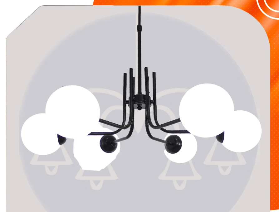 Six arms chandelier - Black - Code : 240