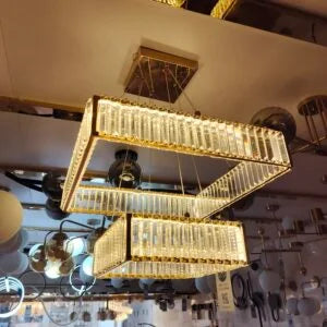 Square 2-storey crystal chandelier (code: 284)