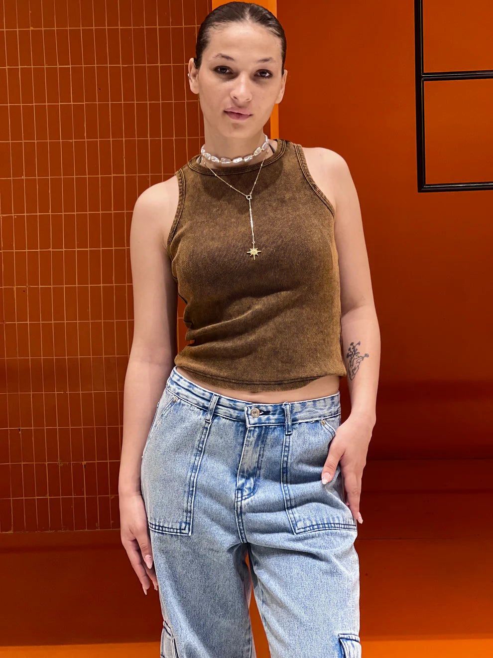 WASHED BROBLACK TOP